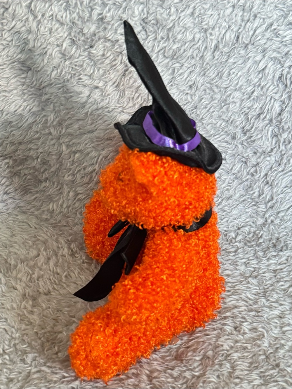 Kids Preferred Orange Curly Fur Bear Plush Stuffed Animal Toy Halloween Witch - Picture 4 of 8